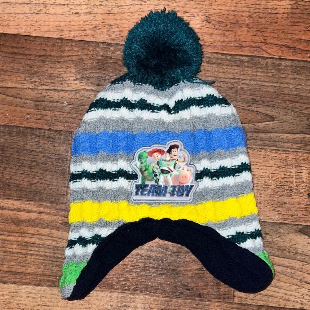 Disney Navy and Yellow Kids Hat fleece fall winter knit